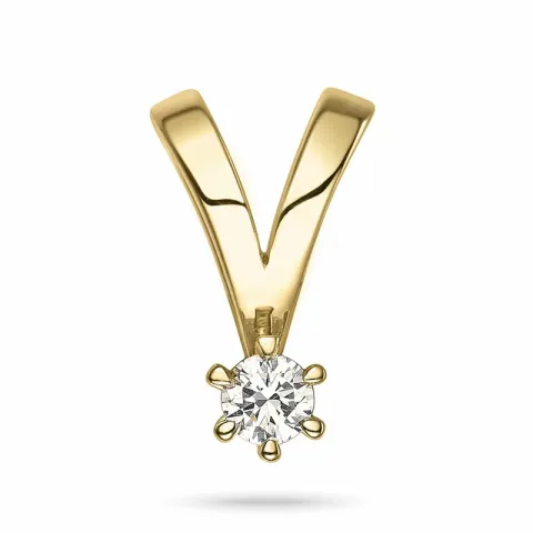 Kampagne - 0,06 ct Diamant Solitäranhänger in 14 karat Gold 0,06 ct