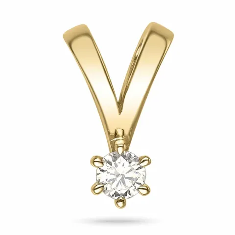 Kampagne - 0,09 ct Diamant Solitäranhänger in 14 karat Gold 0,09 ct