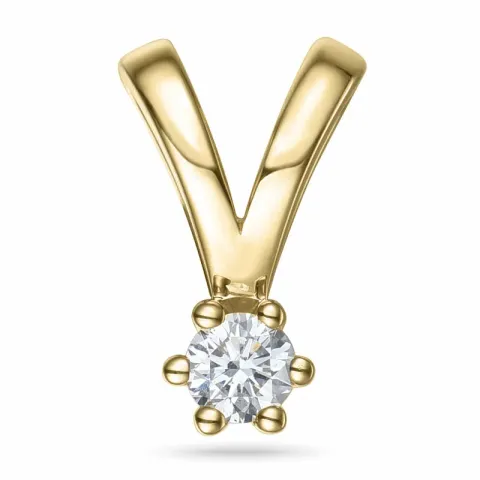 Kampagne - 0,11 ct Diamant Solitäranhänger in 14 karat Gold 0,11 ct