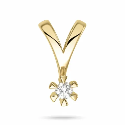 Kampagne - 0,06 ct Diamant Anhänger in 14 karat Gold 0,06 ct