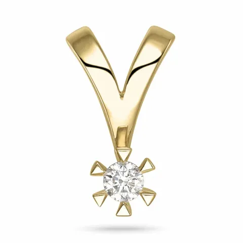 Kampagne - 0,09 ct Diamant Solitäranhänger in 14 karat Gold 0,09 ct