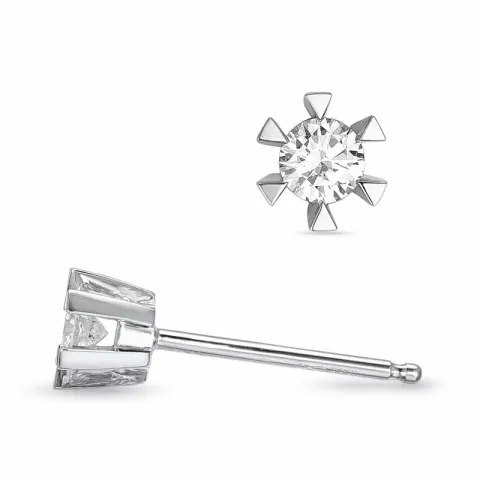 2 x 0,13 ct Kampagne - Brillant Solitärohrstecker in 14 Karat Weißgold mit Diamant