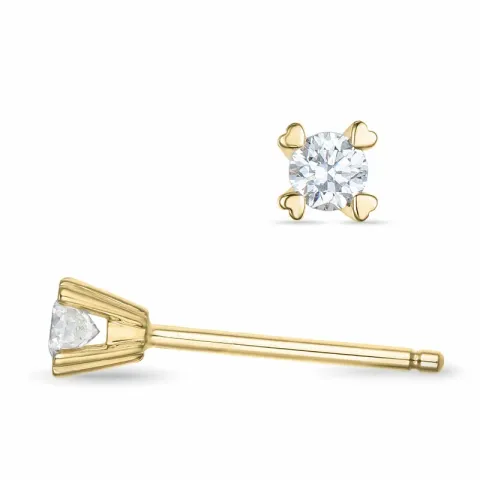 2 x 0,09 ct Kampagne - Diamant Solitärohrstecker in 14 Karat Gold mit Diamant