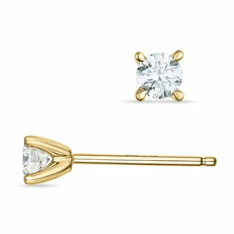 Kampagne - 2 x 0,16 ct Diamant Solitärohrstecker in 14 Karat Gold mit Diamant 