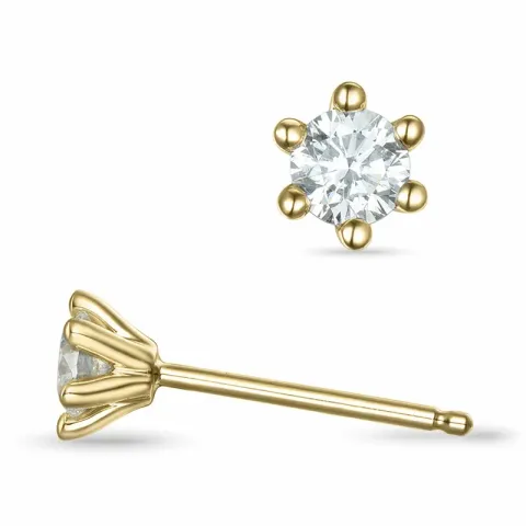 Kampagne - 2 x 0,20 ct Diamant Solitärohrstecker in 14 Karat Gold mit Diamant 