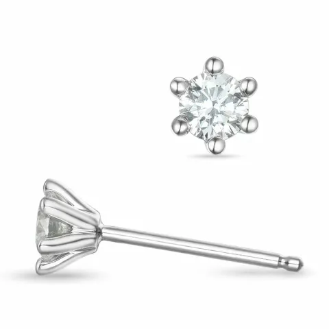 Kampagne - 2 x 0,20 ct Diamant Solitärohrstecker in 14 Karat Weißgold mit Diamant 