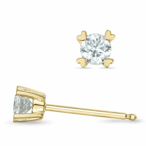 2 x 0,18 ct Kampagne - Diamant Solitärohrstecker in 14 Karat Gold mit Diamant