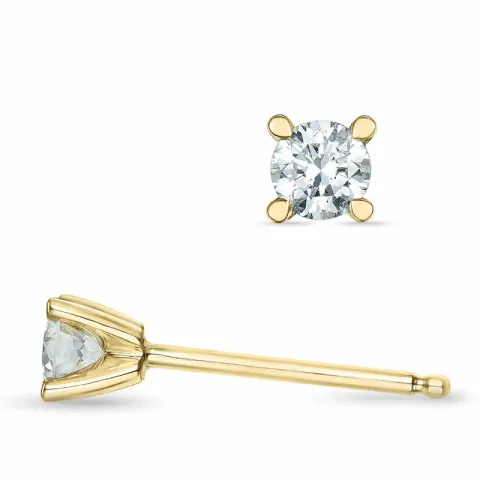 2 x 0,16 ct Kampagne - Diamant Solitärohrstecker in 14 Karat Gold mit Diamant 