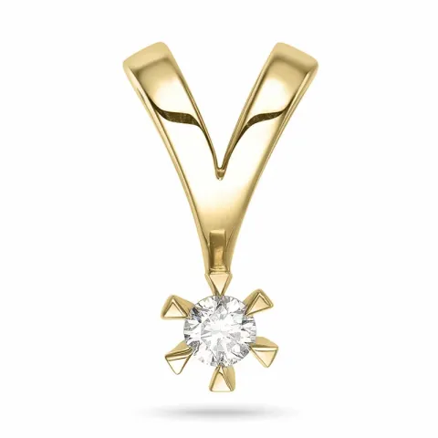 Kampagne - 0,08 ct Solitäranhänger in 14 karat Gold 0,08 ct