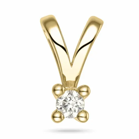 Kampagne - 0,08 ct Diamant Solitäranhänger in 14 karat Gold 0,08 ct