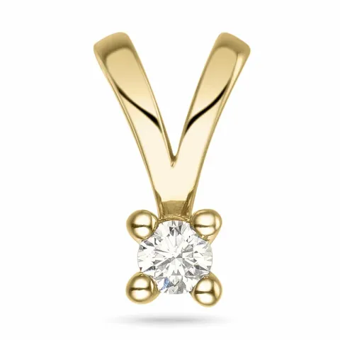 Kampagne - 0,10 ct Diamant Solitäranhänger in 14 karat Gold 0,10 ct