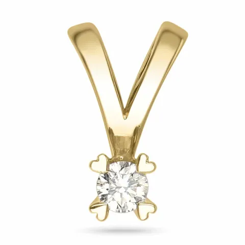 Kampagne - 0,08 ct Diamant Solitäranhänger in 14 karat Gold 0,08 ct