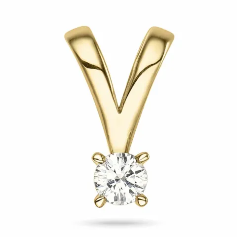 Kampagne - 0,10 ct Diamant Solitäranhänger in 14 karat Gold 0,10 ct