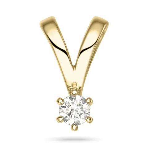 Kampagne - 0,08 ct Diamant Solitäranhänger in 14 karat Gold 0,08 ct