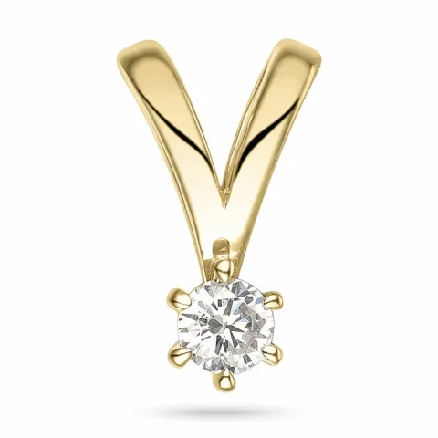 Kampagne - 0,10 ct Diamant Solitäranhänger in 14 karat Gold 0,10 ct