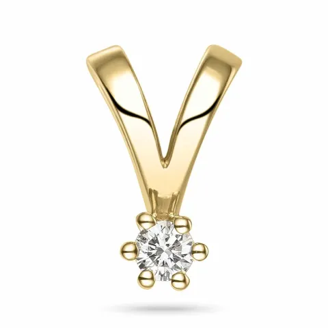 Kampagne - 0,05 ct Diamant Solitäranhänger in 14 karat Gold 0,05 ct