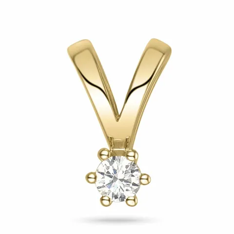 Kampagne - 0,08 ct Diamant Solitäranhänger in 14 karat Gold 0,08 ct