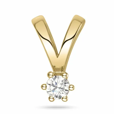 Kampagne - 0,10 ct Diamant Solitäranhänger in 14 karat Gold 0,10 ct