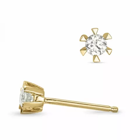 2 x 0,11 ct Kampagne - Diamant Ohrstecker in 14 Karat Gold mit Diamant 