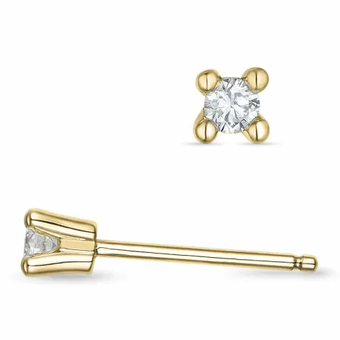 2 x 0,06 ct Kampagne - Diamant Solitärohrstecker in 14 Karat Gold mit Diamant 
