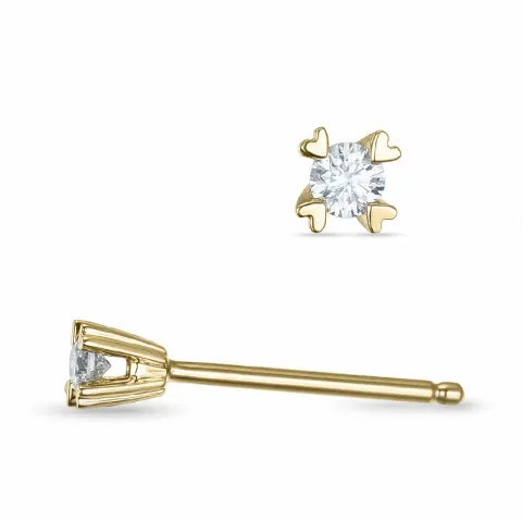 2 x 0,04 ct Kampagne - Diamant Solitärohrstecker in 14 Karat Gold mit Diamant