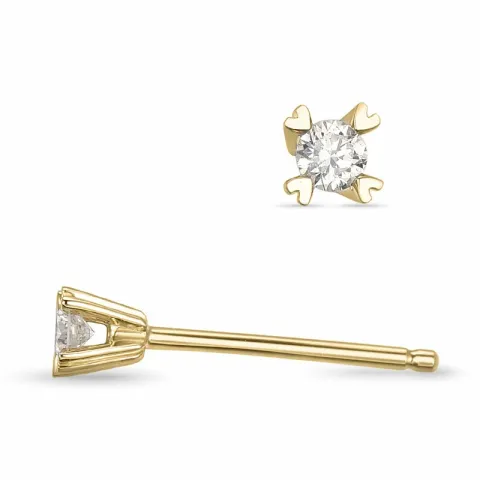 2 x 0,05 ct Kampagne - Diamant Ohrstecker in 14 Karat Gold mit Diamant