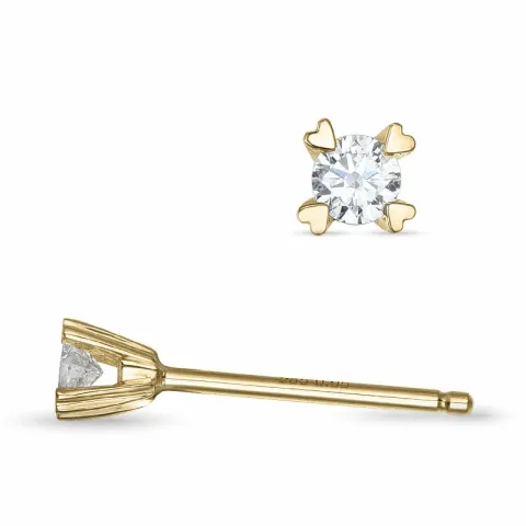 2 x 0,06 ct Kampagne - Diamant Solitärohrstecker in 14 Karat Gold mit Diamant