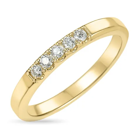 Diamant Memoirering in 14 Karat Gold 0,19 ct