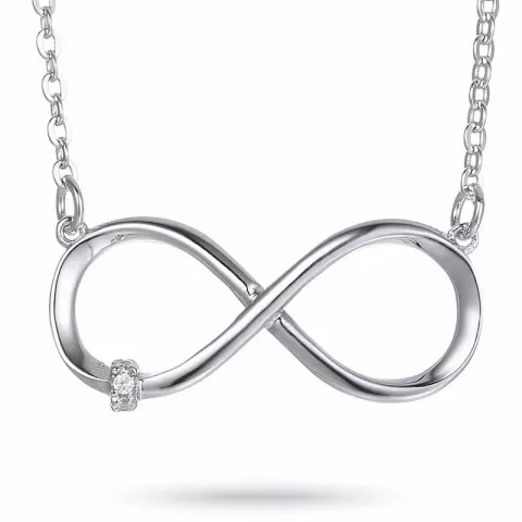 infinity Zirkon Anhänger mit Halskette aus Silber und infinity anhänger aus Silber