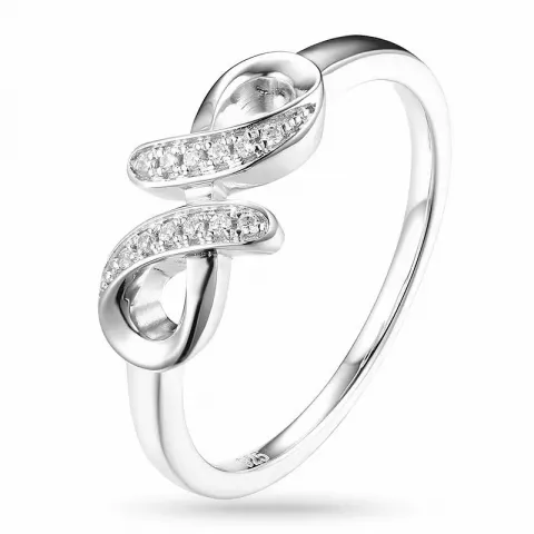 Elegant infinity zirkon ring aus silber