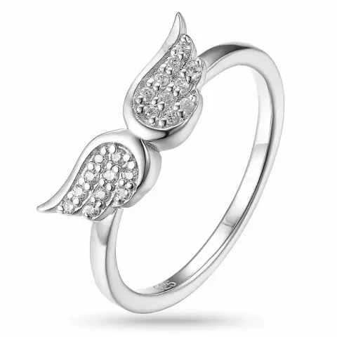 Flügel Zirkon Ring aus Silber