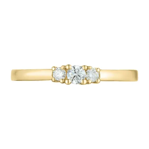 Diamantring in 14 Karat Gold 0,10 ct 0,08 ct