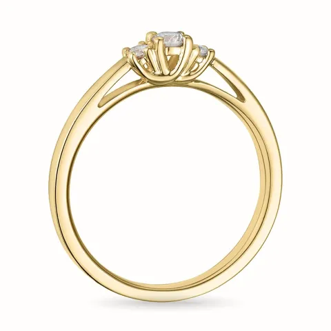 Diamantring in 14 Karat Gold 0,10 ct 0,08 ct