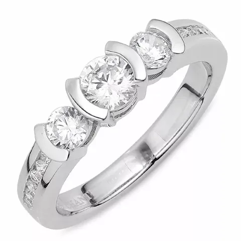 Bezaubernd weißem zirkon silberring aus silber