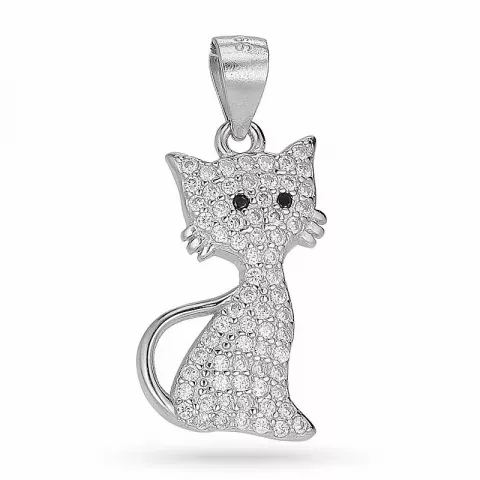 Kollektionsmuster Katzen Zirkon Anhänger aus Silber