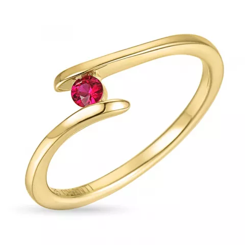 Rubin Ring in 9 Karat Gold 0,10 ct