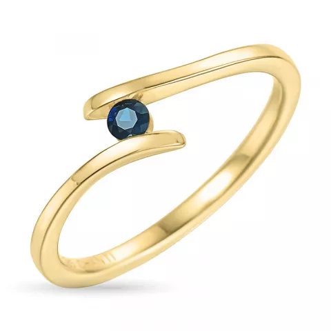 Saphir Ring in 9 Karat Gold 0,10 ct