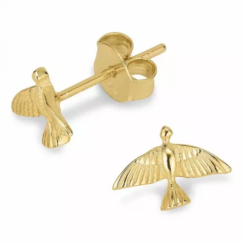 Kollektionsmuster Vögel Ohrringe in vergoldetem Sterlingsilber