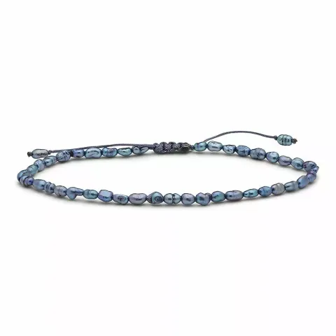 dunkelblaumetallic Perlenarmband mit Süßwasserperle.