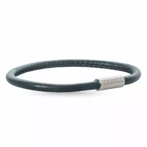 Runder schwarzem leder armband aus stahl  x 4 mm
