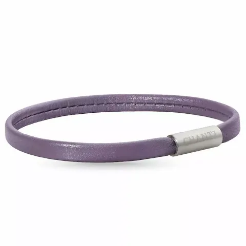 Flach violettem armband aus leder mit stahl x 6 mm