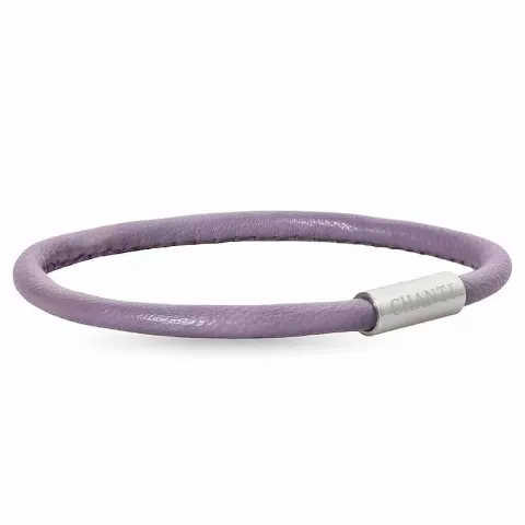 Runder violettem magnetarmband aus leder mit stahl  x 4 mm