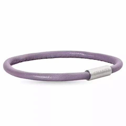 Runder violettem magnetarmband aus leder mit stahl x 4 mm