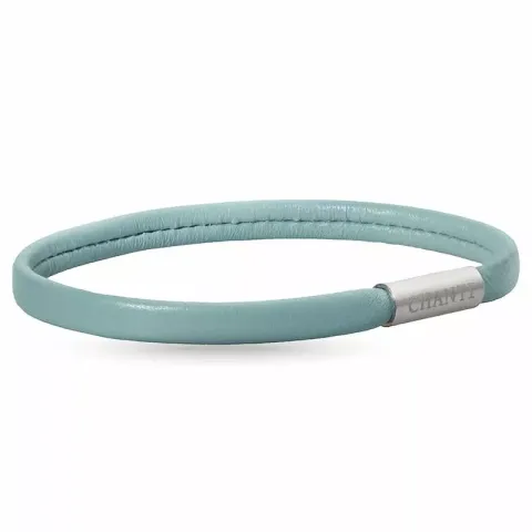 Flach grünem magnetarmband aus leder mit stahl x 6 mm