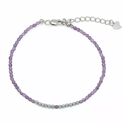 violettem Schmuckstein Armband mit Amethyst und hematite.