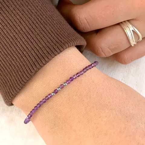 Elegant armband mit amethyst und hematite.