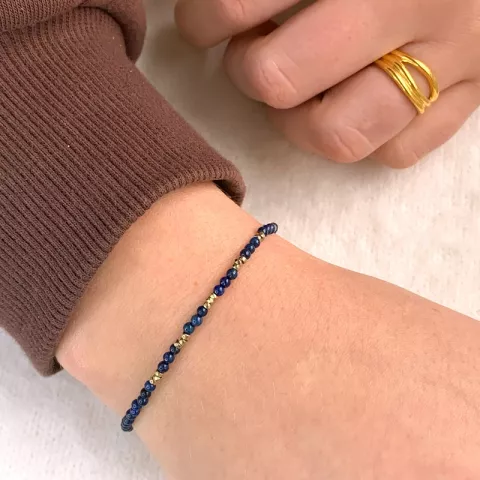 Elegant dunkelblauem armband mit lapislazuli und hematite.