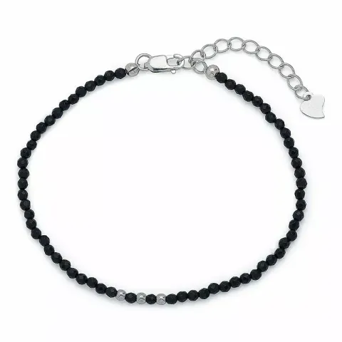 Schmuckstein Armband mit Onyxe und 3 hematite.