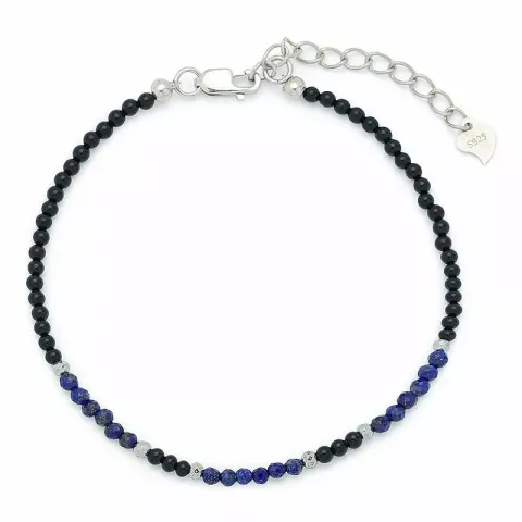 Elegant schmuckstein armband mit onyxe und lapislazuli und 6 hematite.