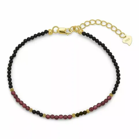 Armband mit Onyxe und Granat und 6 hematite.